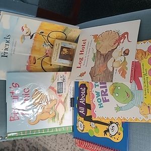 Lot of 6 Children's Books, Log Hotel, Friends, All About Me, Biscuit's Picnic